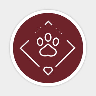 Paw Heart Logo Magnet